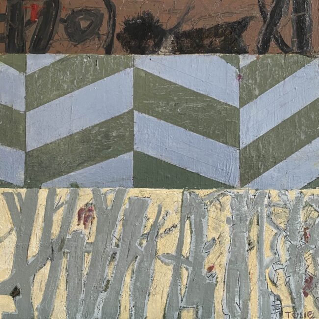 #1156 Willie’s Walk 24x24 acrylic cradled wood panel, 2022